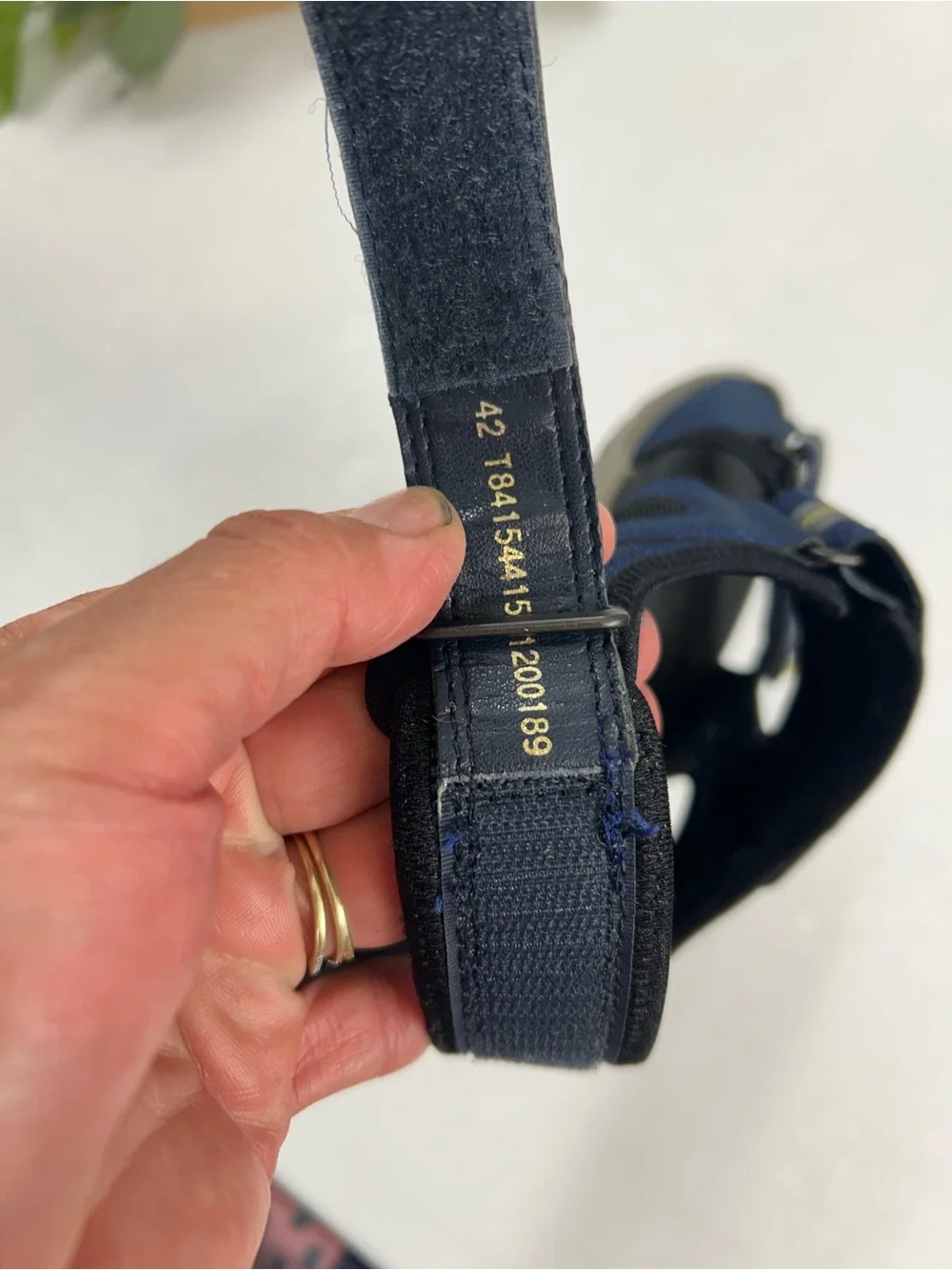 Ecco Kids Navy and Black Strappy Hook-and-Loop Sandals